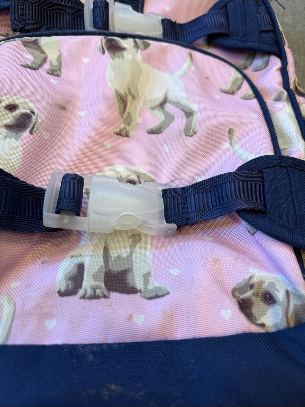 Pottery Barn Kids Pink Dog Print Backpack - Picture 4 of 12
